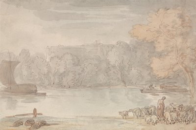 Riviergezicht (De Theems bij Eton) door Thomas Rowlandson