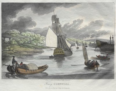 Rowlandsons Schetsen uit de natuur: Fowey, Cornwall, 1809 door Thomas Rowlandson