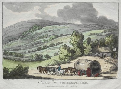 Rowlandsons schetsen uit de natuur: Taunton Vale, Somersetshire, 1809 door Thomas Rowlandson
