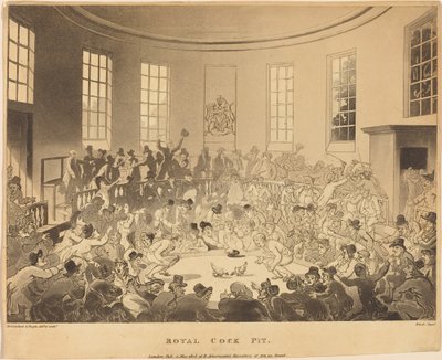 Koninklijke Hanengevecht door Thomas Rowlandson