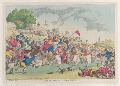 Plattelandsporten, Smock Racing, [1 oktober 1811], herdruk door Thomas Rowlandson