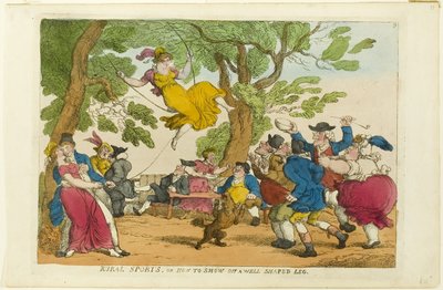 Plattelandssporten, of hoe een goed gevormd been te tonen door Thomas Rowlandson
