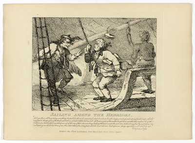 Zeilen op de Hebriden, uit Boswells Tour of the Hebrides door Thomas Rowlandson