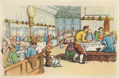 Scène in een koffiehuis door Thomas Rowlandson