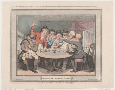School voor moderne Grieken door Thomas Rowlandson