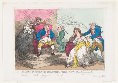 Geheime Invloed die het Nieuwe Parlement Leidt, 18 mei 1784 door Thomas Rowlandson