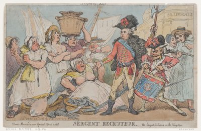 Sergent Recruteur, 24 oktober 1789 door Thomas Rowlandson
