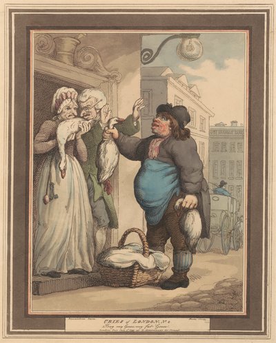 Set van acht (2): Kreten van Londen door Thomas Rowlandson
