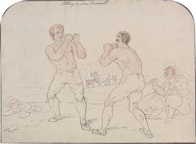 Een ruzie tussen geliefden bijleggen door Thomas Rowlandson