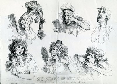 Zes Stadia van het Herstellen van een Gezicht door Thomas Rowlandson
