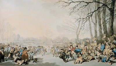 Schaatsers op de Serpentine door Thomas Rowlandson