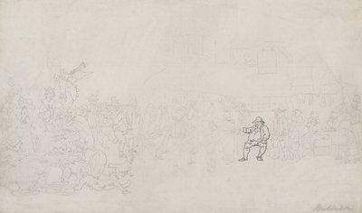 Schets voor ‘The Recruiter’ door Thomas Rowlandson