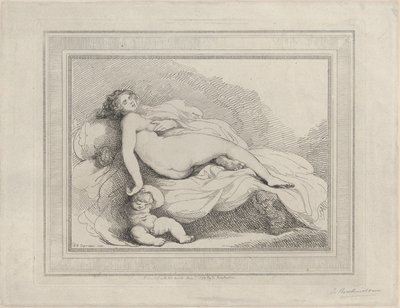 Slapende Venus en Liefde, 1799 door Thomas Rowlandson