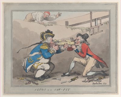 Slakken in een Zaagkuil door Thomas Rowlandson