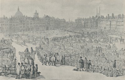 Smithfield Market, 1810, 1920 door Thomas Rowlandson