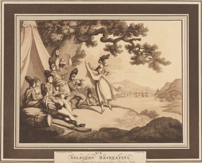Soldaten recreëren, c.1798 door Thomas Rowlandson