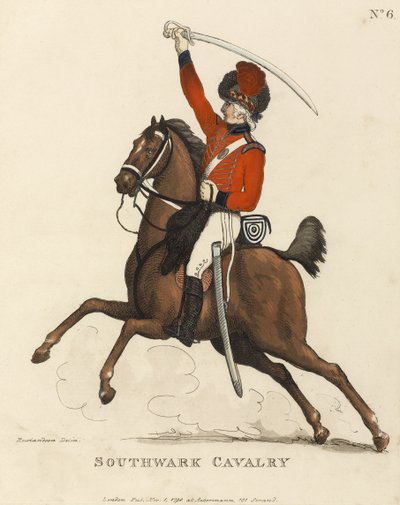 Southwark Cavalerie door Thomas Rowlandson