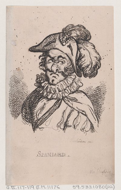Spanjaard, april 1808 door Thomas Rowlandson