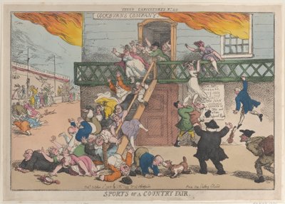 Sporten op een dorpskermis, 5 oktober 1810. door Thomas Rowlandson