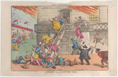 Sporten op een dorpskermis, 5 oktober 1810 door Thomas Rowlandson