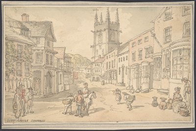 St. Austle, Cornwall door Thomas Rowlandson