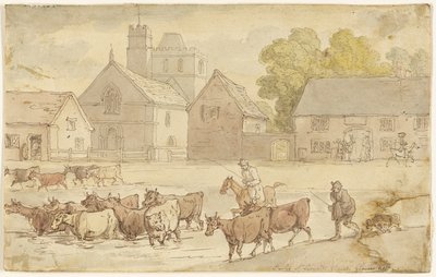 Stanley St. Leonard Kerk, Gloucestershire door Thomas Rowlandson