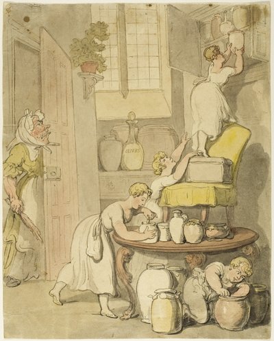 Het Stelen van de Confituren door Thomas Rowlandson