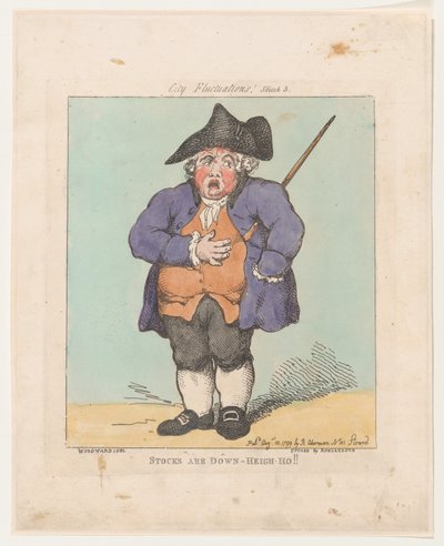 Aandelen Zijn Gedaald - Heigh-Ho!!, 10 augustus 1799 door Thomas Rowlandson