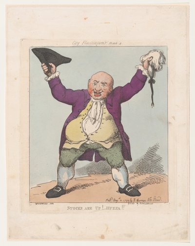 Aandelen Stijgen! Hoera!! door Thomas Rowlandson