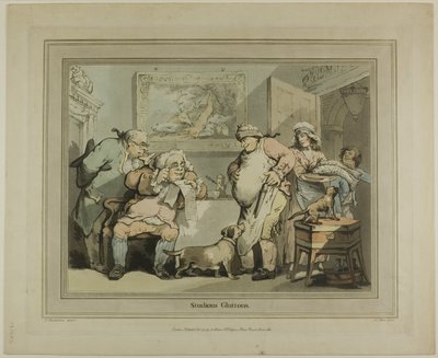 Studieuze veelvraten door Thomas Rowlandson