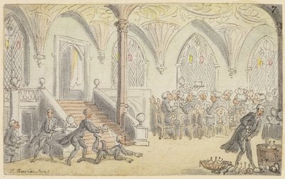 Studie voor Dr. Syntax vermaakt op college door Thomas Rowlandson