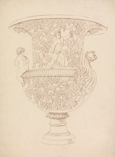 Studie naar een vaas door Thomas Rowlandson
