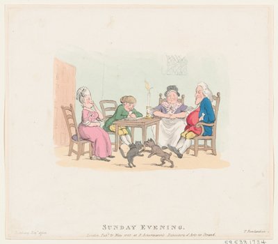 Zondagavond, 21 mei 1803 door Thomas Rowlandson