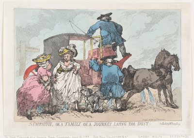 Sympathie, of Een Familie Op Reis Die Het Stof Neerlegt, 12 juli 1784 door Thomas Rowlandson