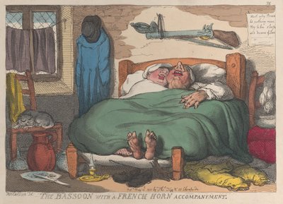 De fagot met een Franse hoornbegeleiding, 16 mei 1811 door Thomas Rowlandson