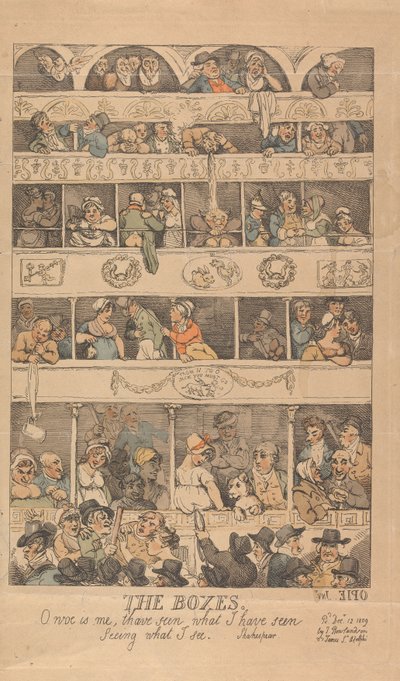 The Boxes: O, wat ben ik ongelukkig, dat ik heb gezien wat ik heb gezien, nu ik zie wat ik zie. door Thomas Rowlandson