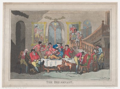 Het ontbijt, 1 februari 1789 door Thomas Rowlandson