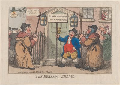 De brandende schaamte door Thomas Rowlandson