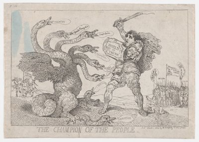 De kampioen van het volk, 11 maart 1784 door Thomas Rowlandson