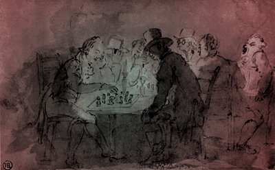 De Schaakspelers door Thomas Rowlandson