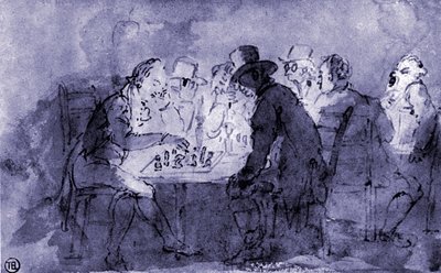 De Schaakspelers door Thomas Rowlandson