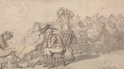 De clubkamer door Thomas Rowlandson