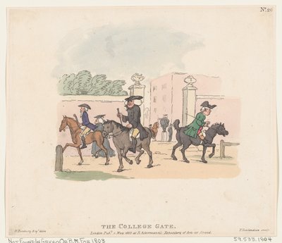 De Collegepoort, 1 mei 1803 door Thomas Rowlandson