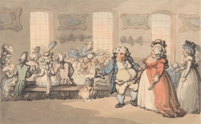 De geneugten van Bath: het ontbijt door Thomas Rowlandson