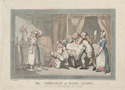De Comforts van Hoog Leven, 16 december 1794 door Thomas Rowlandson