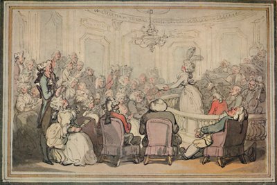 Het concert. Uit Matthew Brambles reis naar Bath, c1780-1820, 1923 door Thomas Rowlandson