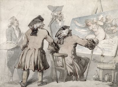 De kenners, ca. 1790 door Thomas Rowlandson
