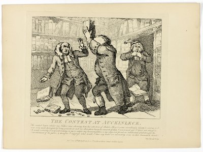 De wedstrijd bij Auckinleck, uit Boswells Tour of the Hebrides door Thomas Rowlandson