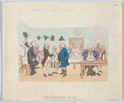 De Country Club, 7 april 1803 door Thomas Rowlandson