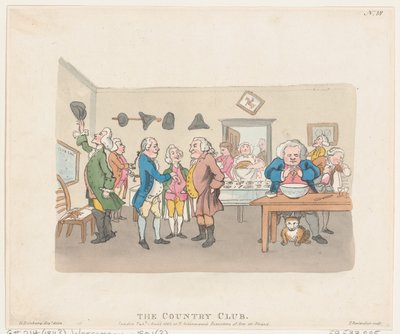 De Country Club, 7 april 1803 door Thomas Rowlandson